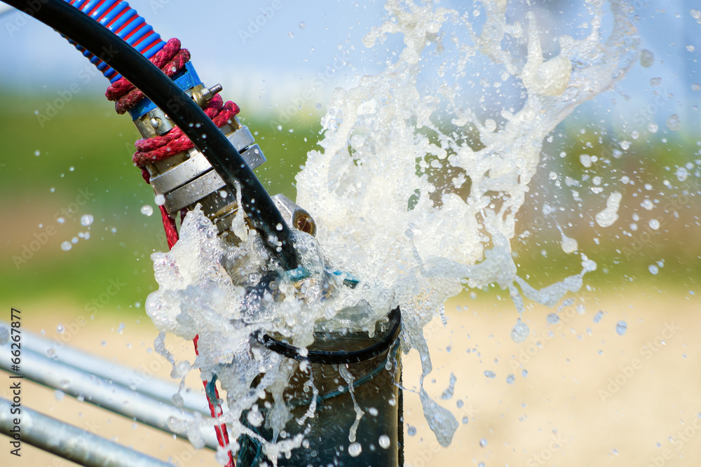 Cleaning newly constructed water bore or well